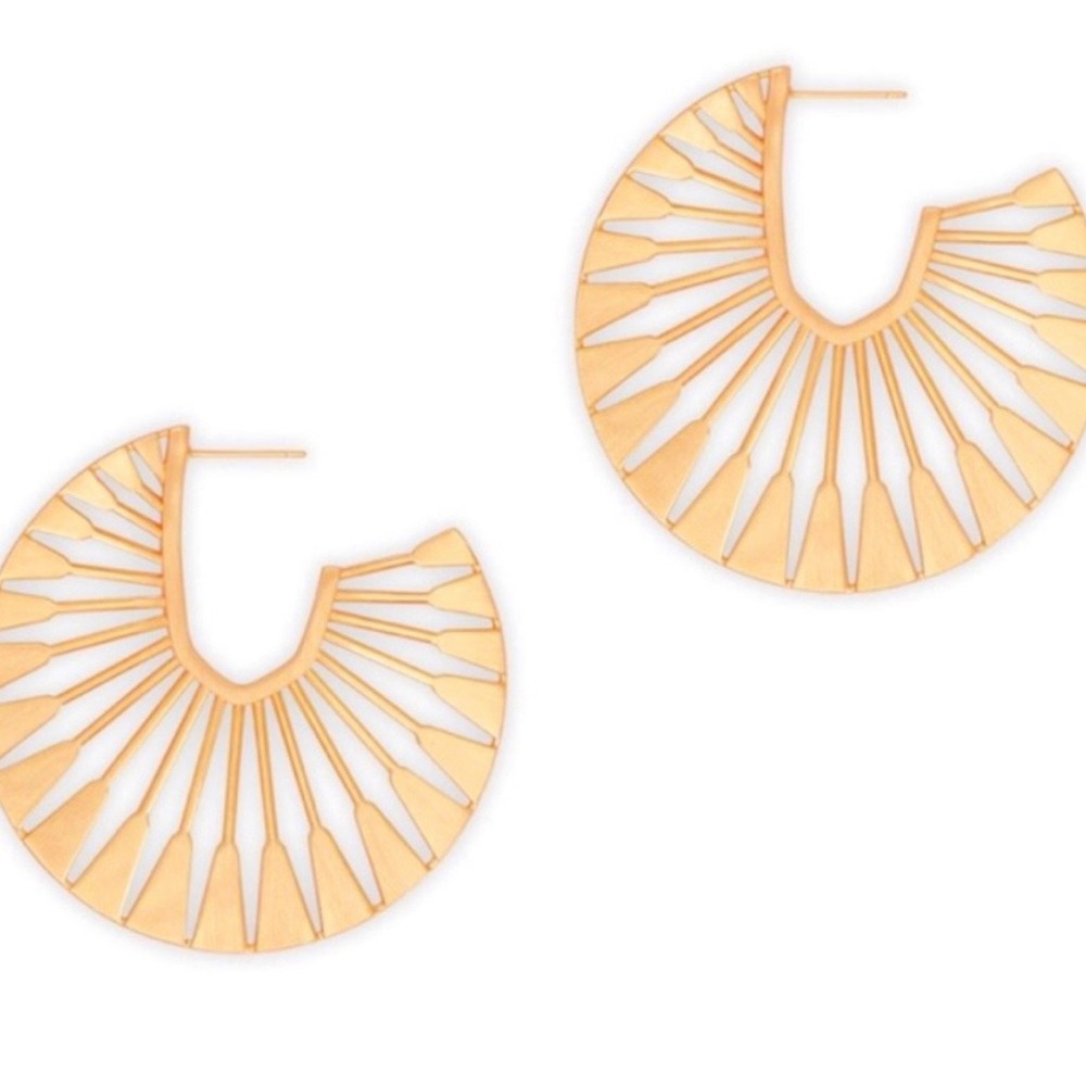 Kendra Scott earrings in rose gold